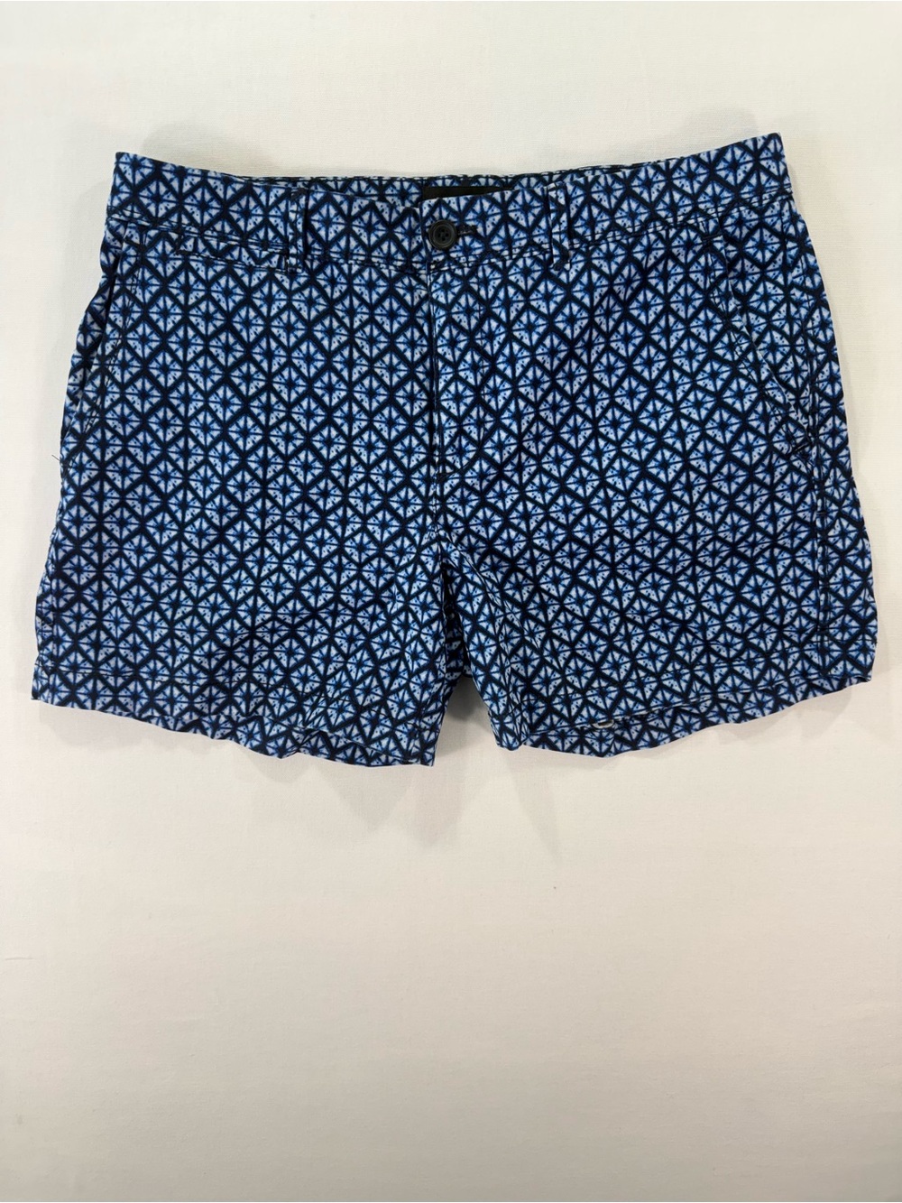 Banana Republic Geometric High Waist Shorts in Blue Size 6